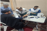 برپایی میز خدمت سلامت در رزمایش «جان‌فداییان» بندر ماهشهر